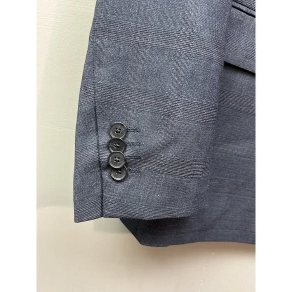 Banana Republic Blazer Mens 46R Plaid Slim Fit Sport‎ Coat Jacket Office